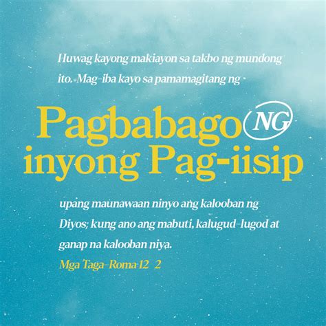 romans 12 mbbtag|Roma 12:2—“Hayaan Ninyong Baguhin ng Diyos ang Inyong Pag .